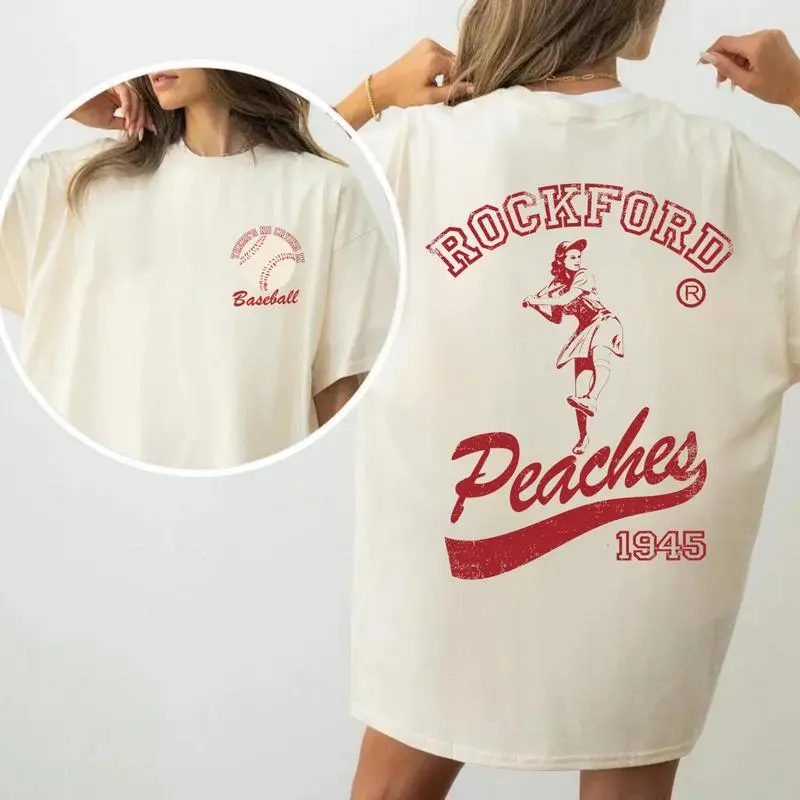 Rockford Peaches 2 Sides Comfort Colors T-shirt, Rockford Peaches Sweatshirt, Rockford  Baseball Hoodie, Gift For Her, For Sport Lovers