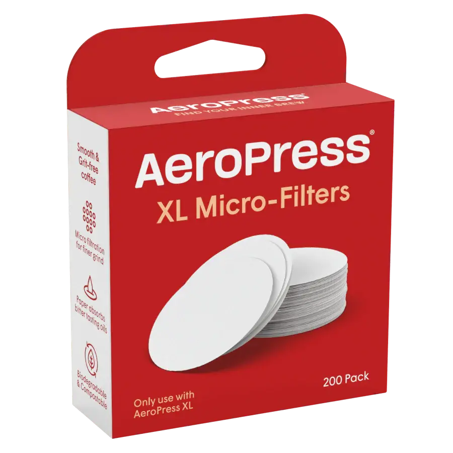AeroPress XL Micro-Filters - 200 Pack, Smooth Grit-Free Coffee Filters for AeroPress XL Coffee Maker, Biodegradable & Compostable Kitchen Gadgets