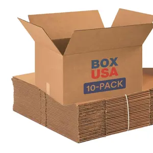 Moving Boxes Large 23"L x 17"W x 12"H 10-Pack - Corrugated Cardboard Box for Shipping, Mailing, Packing, Packaging and