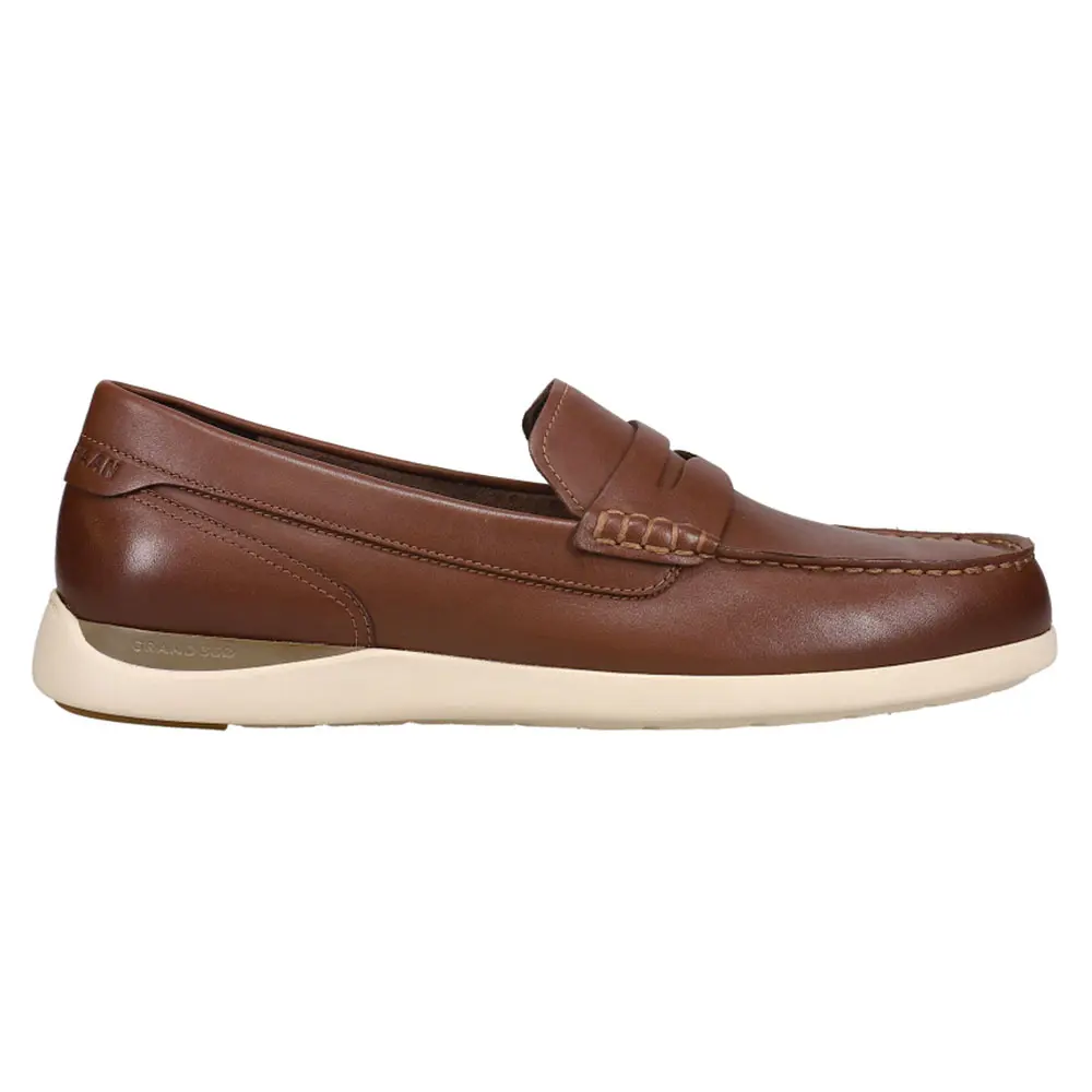 Cole Haan Mens Grand Atlantic Penny Loafer Slip On Moc Toe Dress Casual - Brown Cole Haan Mens Grand Atlantic Penny Loafer Slip On Moc Toe Dress Casual - Brown