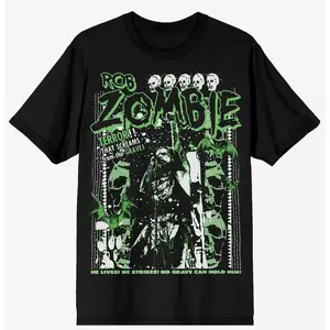 Rob Zombie Green Skull T-Shirt, 90s Music Tee, Unisex T-Shirt All Sizes Crewneck Streetwear
