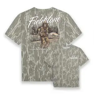 Gone Fishing Camo Tee Casual And Fashionable For Everyday Wear Top Streetwear, Gift For Hunting & Adventure Fans Pullover Hunting Tee, Classic Vintage Look for Deer Season Lovers