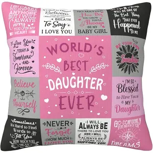 Single-piece set, a gift from mom and dad to their daughter, a pillowcase for the daughter's adult birthday gift, a pillowcase and cushion cover for the daughter, a birthday pillowcase for the daughter