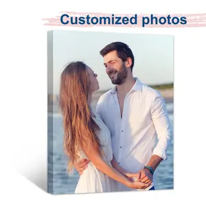 1PC Personalized Canvas Wall Art, Customized Canvas Printing with Your Photos, Suitable for Bedroom and Living Room Decoration, Customized Photo Gifts, Suitable for Couples, Families, and Friends Frames