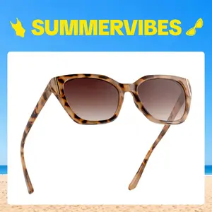 New Horizons Cat Eye Polarized Sunglasses for Women, Tortoise Shell Black Gold Accent UV400 Gradient Lenses, Lightweight Face Framing Shades for Summer Driving Travel Beach Vacation Festival Daily Wear,Mother's Day gift, # SummerVibes