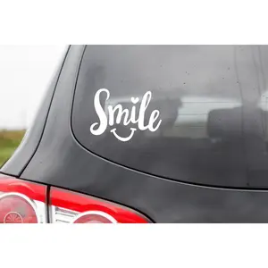 Smile Vinyl Decal - Smile Sticker - Smile Door Decal - Smile Car Decal - Smile Cup Decal - Smile Wall Decal - Smile Mailbox Decal - Laptop
