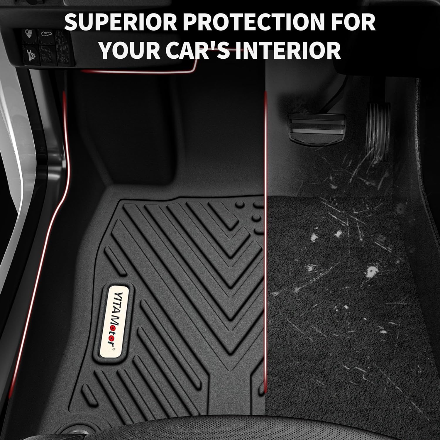 YITAMOTOR Floor Mats Fit for 2020-2025 Hyundai Palisade Bucket Seats 7 Passenger, Rear Trunk Mat with Backrest Mat