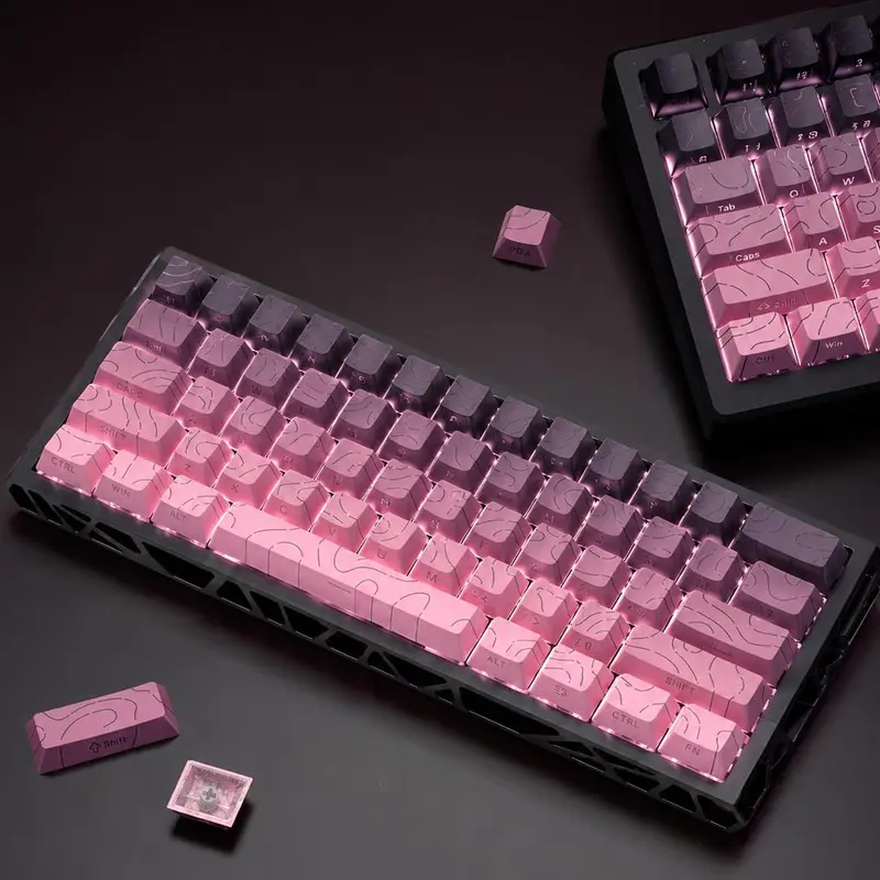 61-Key Wired Mechanical Gaming Keyboard - Ergonomic, Space-Saving Compact Aesthetic Illuminated Keyboard with USB-Powered Plug-and-Play Ease, Tactile Feedback, RGB Backlighting for Gaming PC Accessories, Aesthetic Keyboard, Compact Keyboards