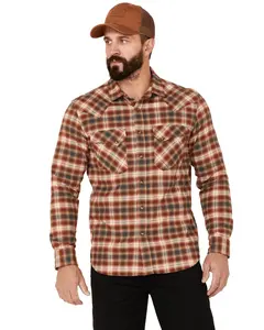 Pendleton Men's Wyatt  Plaid Long Sleeve Snap Western Shirt - Ra547-79235