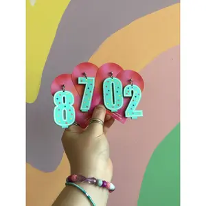 Aqua Birthday Candle Earrings
