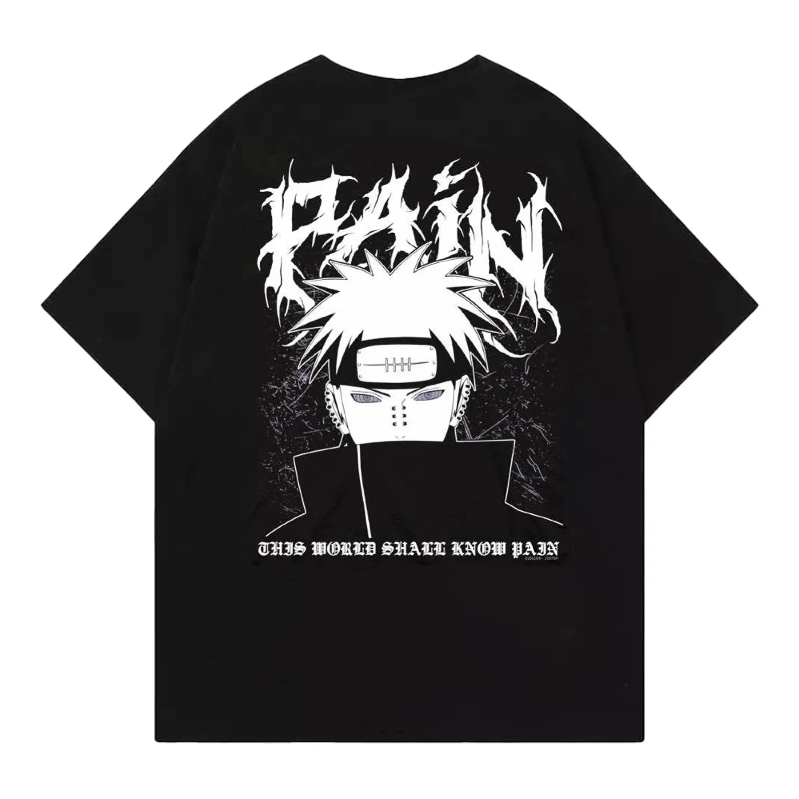 [Sale off up to 30%] Naruto Shippuden Pain Nagato Metal T-Shirt, Anime Manga Graphic Design Tee, Unisex Short Sleeve Tee T-Shirt, cotton menswear Top Tshirt