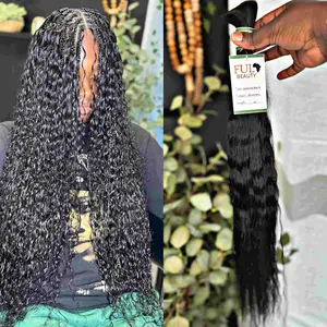 Wet & Wavy Human Hair Bundle for Boho Braids, Mermaid Braids, Locs Styles, Micro Braids, Gypsy Braids