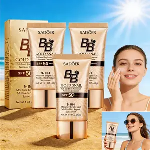 3PCS High-coverage waterproof snail BB cream- matte finish, long-lasting moisturizing and oil control, creates a natural makeup look, refreshing and non-greasy, perfect for makeup beginners Color Correcting Sunscreen Primer spf diario regalo belleza