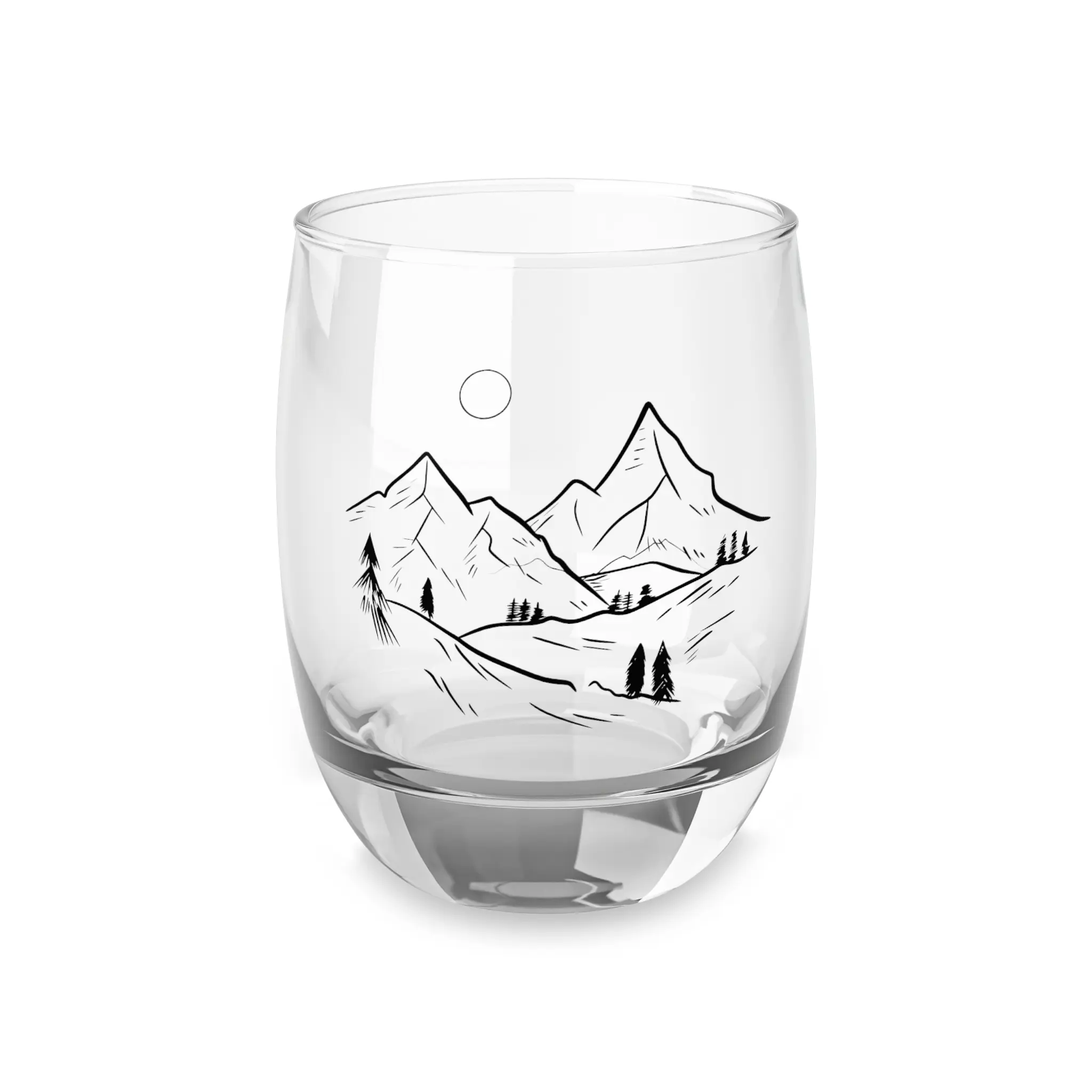 Mountain Landscape Whiskey Glass – Perfect for Nature Lovers & Outdoor Enthusiasts