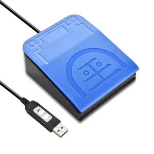 USB Foot Pedal Switch PC Triple Footswitch - Hands-Free Control Customized Programmable Keyboard Mouse Hotkey for Gaming Transcription HID
