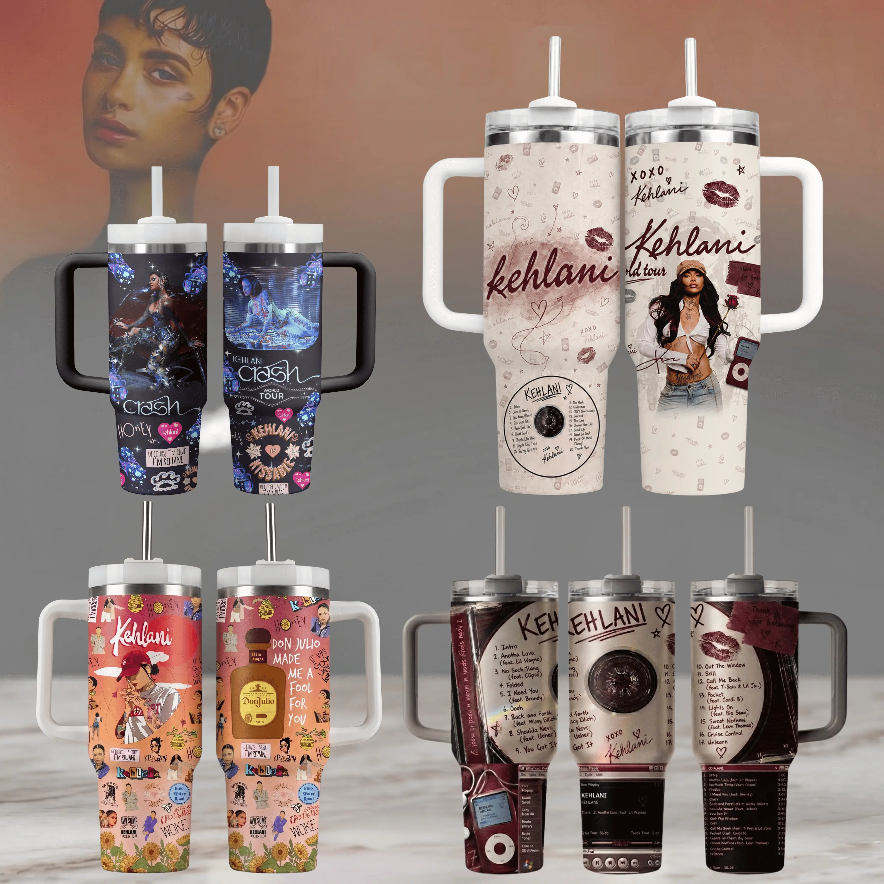 Kehlani Music Custom Tumbler 40 oz 30 oz Tumbler With Handle