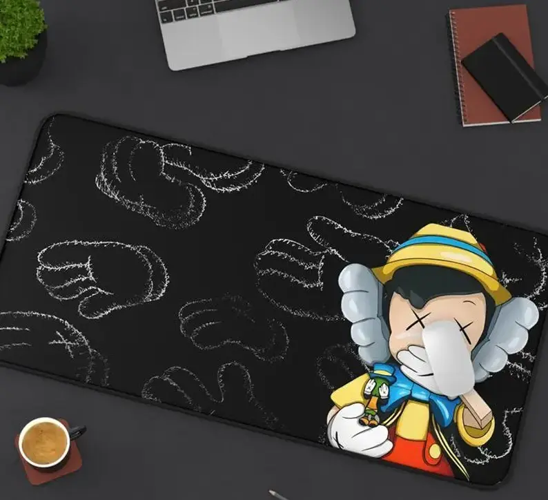 Hypebeast Cartoon Figure Extra Large Desk Mat Keyboard Mouse Pad E-Sports Desk Mat Desk Decor for Gamers Boys' Rooms Gift large mousepad – FASTSHIPPING