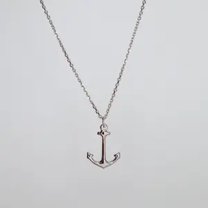 Anchor Pendant Necklace (Silver)