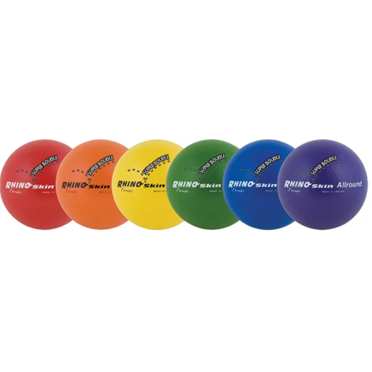 CHAMPION Rhino Skin 7-Inch High-Density Foam Balls, 6-Piece Multicolor High-Bounce Set with Tear-Proof, Non-Sting Coating for Indoor & Outdoor Balance Training (All Age Groups)