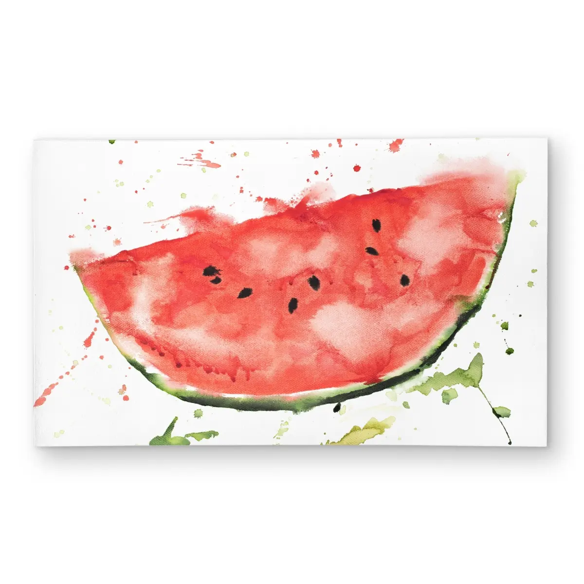 360 stand Watermelon Print Outdoor Area Rug - 3x5 ft. Rectangle, Durable Textile, Home Decor for Gastronomy-Themed Spaces, Water Resistant, 3' X 5', Polyester, Watermelon Themed Area Rugs