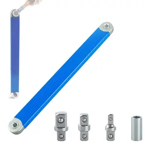 Multi-purpose Wrench, 39cm/15.4" Long, Ratchet Conversion, Narrow Extension, Quick Release Socket, Universal Tool for Car Care