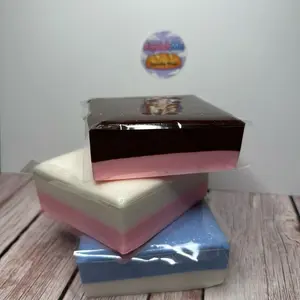 Slow Rising Sticky Two-Toned Cake Squishy, Blueberry and Cream, Strawberry Shortcake, Chocolate Strawberry Stress Relief Squishies