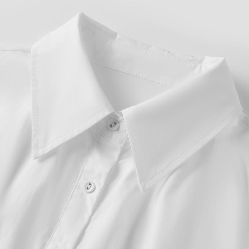 Women Lace Trim Summer BlouseFit Collared Short Sleeve Button-up Crop Casual Tops