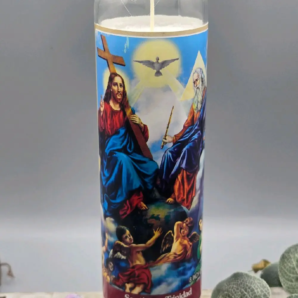 Santisima Trinidad Devotional Religious Candles, 2x8 Inches Holy Trinity Prayer Candles
