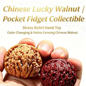 Chinese Wenwan Lucky Walnut, Spiritual healing, Natural Collectible Stress Relief Hand Fidget Toy,Wellness  Inner peace  Mindfulness Therapeutic hand play& Jewelry Makin