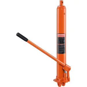 【Summervibes】VEVOR Hydraulic Long Ram Jack, 3 Ton Engine Hoist Cylinder with Single Piston Pump And Clevis Base, Hydraulic Ram Cylinder for Engine Lift Hoists, Hydraulic Garage/Shop Cranes, Mechanical, Farm