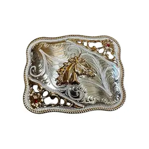 Horse Western Style Cowboy Belt Buckle Hebilla Vaquero Caballo