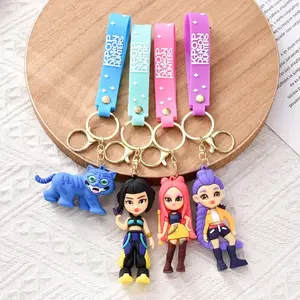 Cute Soft Gel Keychain Kpop Girl Group Car Hanging Decor Cartoon Girl Group Trendy Toy Small Gift Ca Prop 65 Compliant