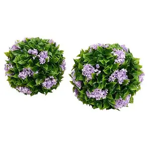 Improvements 13" Faux Crepe Myrtle Spheres - Set of 2 Improvements 13" Faux Crepe Myrtle Spheres - Set of 2