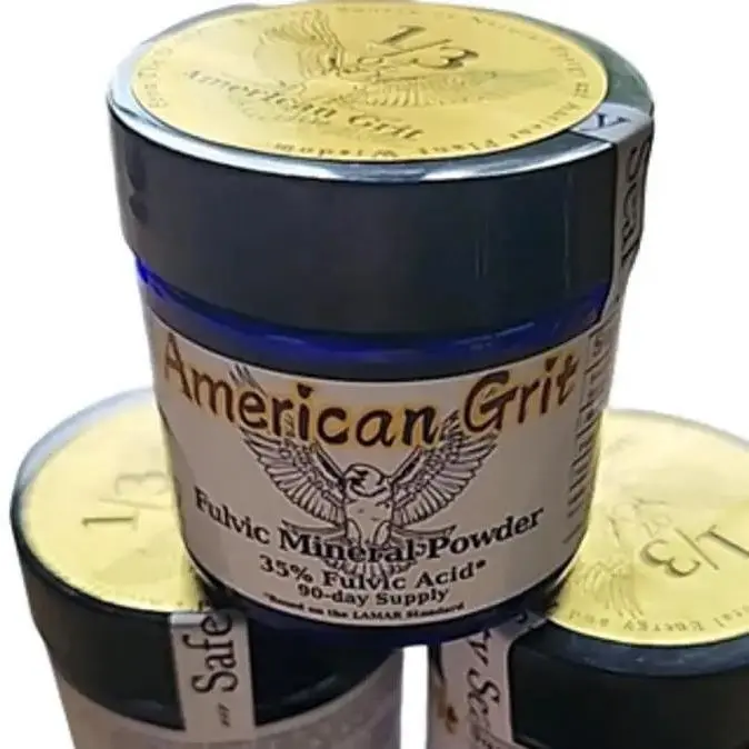 American Grit Fulvic Acid Supplement - 3 Month Supply with 70+ Trace Minerals, 13+ Amino Acids, and 14+ Organic Acids - Dietary, Edible