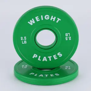 Garvee 2pcs Olympic Bumper Weight Plates, 2’’ Stainless Steel Insert, Coloured Weight Plates, Rubber Weight Discs for Weightlifting and Powerlifting Home Gym Fitness Men Women, Green