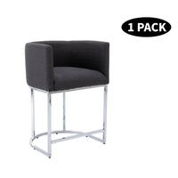 Linen Charcoal-Chrome Leg