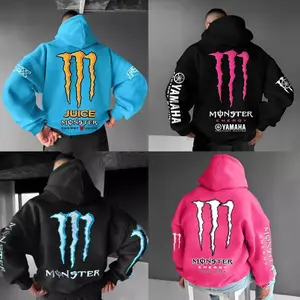 Multicolor Monster Energy Claw Streetwear Hoodie, Pullover Unisex Graphic Racing Crossover, Racing-Inspired Sporty Hoodie, Gift for Car Lovers and Fashion Fans, Drift & Motorsport Lifestyle Apparel, Fullsize S-5XL
