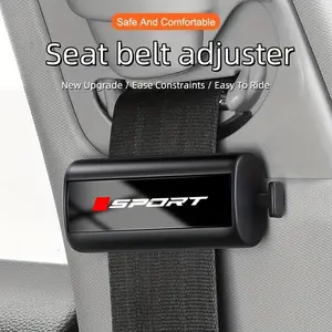 Car Seatbelt Adjuster with Sport Pattern Design, Durable Abs Material, Neck Protection, Easy Adjustment, Fits All Cars Suvs Trucks