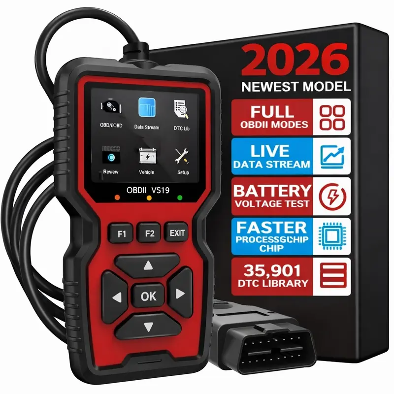 Portable Automotive Repair Tool-Upgraded obd2 Car Scanner, Sopports 10 Languages and all obd2 Cars after 1996-V519