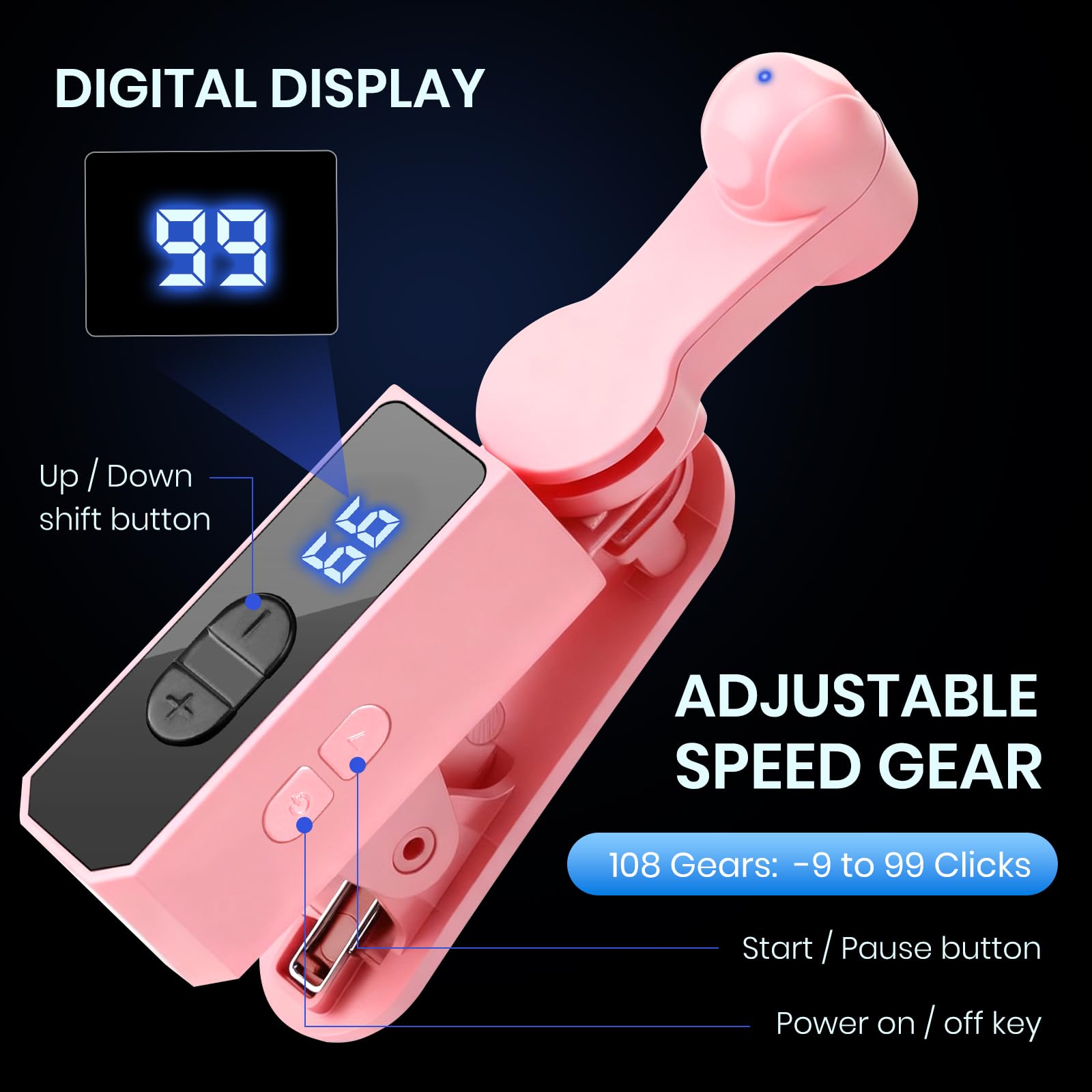 TikTok Smartphone Clicker, compatible with iPhone, iPad, and Android devices, featuring adjustable speed and a rechargeable automatic clicking mechanism—an instant clicker designed specifically for live-stream liking and social media tasks