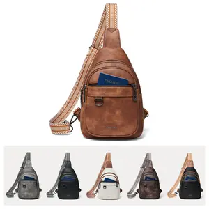 Leresas Crossbody Bag for Women Men, 7L Sling Bag with Adjustable Strap, Vegan Leather Shoulder Bag Crossbody Purse for Travel Essentials, Work, Daily Use, Compact Backpack-Style Analog Bag Crossbodybag, Great Gifts for Birthday Festivals Anniversaries