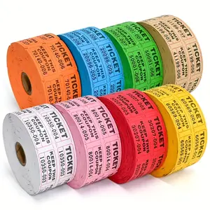 L LIKED Multicolor Raffle Tickets - (Rolls of 1000 Tickets Each), Consecutively Numbered 50/50 Tickets Rolls for Party, Concert, Carnivals & Other Event