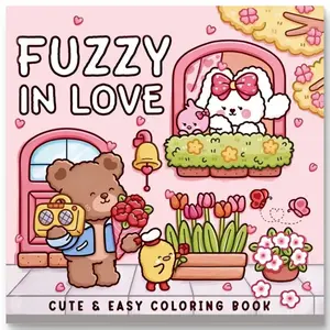 Cute Simple Dating Theme Coloring Book, Stress Relief Art Therapy, Easy Scenes & Cute Characters, Perfect Gift for All Ages, Drawing Book