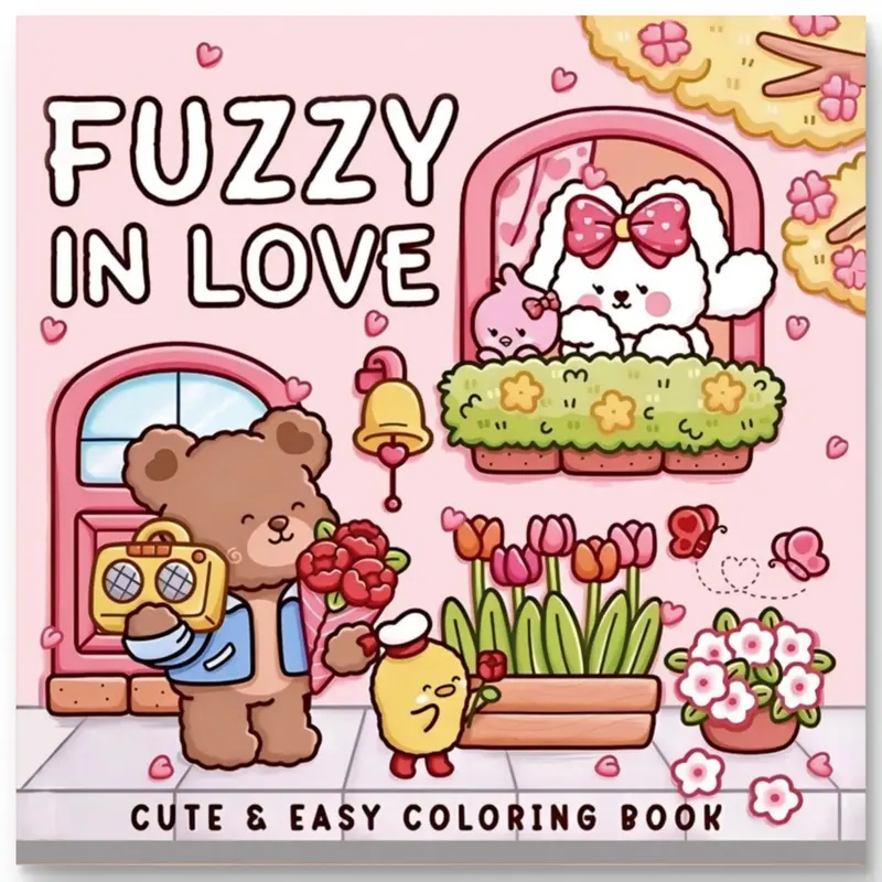 Cute Simple Dating Theme Coloring Book, Stress Relief Art Therapy, Easy Scenes & Cute Characters, Perfect Gift for All Ages, Drawing Book