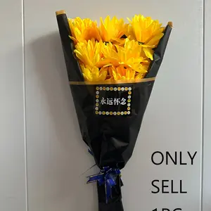 Elegant Artificial Chrysanthemum Bouquet for Qingming Festival, Durable Silk Flowers for Grave Visits, Long-Lasting Memorial Decorations