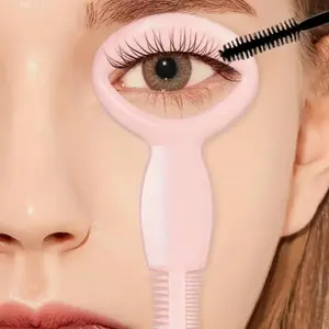 3-in-1 Mascara Shield Guard and Eyelash Comb, Silicone Eye Makeup Tool for Beginner, Smudge-Proof Eyelash Applicator and Mascara Guard for Eye Lashes, Reusable and Washable Eye Makeup Helper for Mess-Free Daily Application