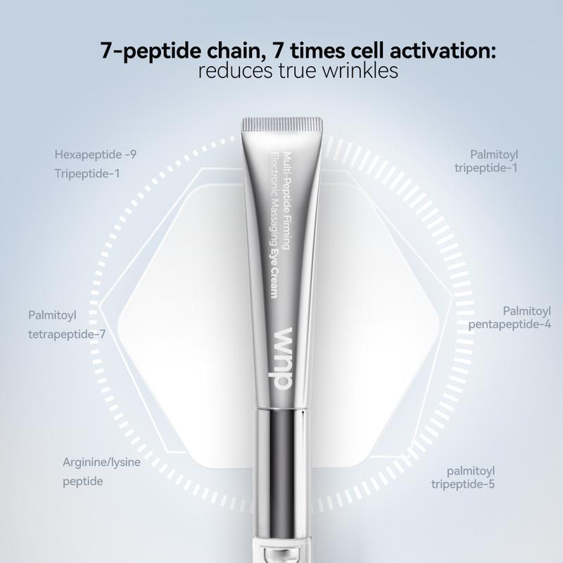 [WNP Official] Electronic Massaging Eye Cream | Built-in vibrating applicator | Helps reduce fine lines and dark circles | Targets puffiness and eye bags | Firms and lifts | Powered by peptides