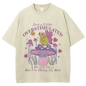 Overstimulated Fairy Frog Vintage Washed T-Shirt