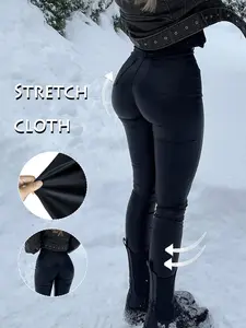 GILIPUR Womens Low-Waisted Elasticity Skinny Pants, Stylish Black PU Y2K Streetwear, Coated pencil pants, Casual Fitted Trousers, Kardashian Style, Versatile Casual & Party Wear for All Seasons, Built-In Zipper Closure, Comfortable And Aesthetic Design