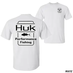 Huk Performance Fishing T-Shirt, Outdoor Angler Graphic Tee, Soft Cotton Blend Shirt, Sport Fishing Apparel for Men & Women, Ocean Tuna Fisher Gift